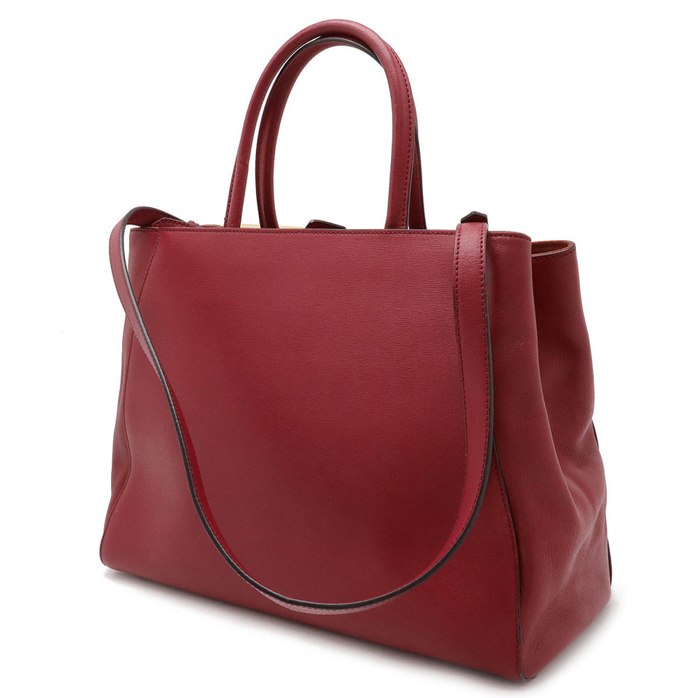 Fendi Handbag 2Jours 2way Red Leather
